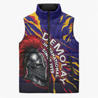 DeMolay 1919 Sleeveless Puffer Jacket Knight Faith Unto Death Graphic Art