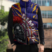 DeMolay 1919 Sleeveless Puffer Jacket Knight Faith Unto Death Graphic Art