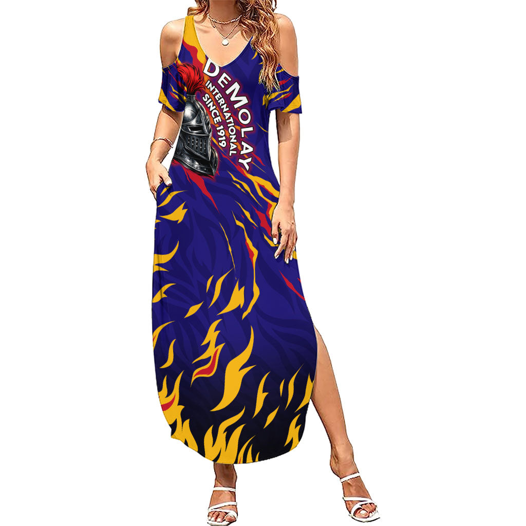 DeMolay 1919 Summer Maxi Dress Knight Faith Unto Death Graphic Art