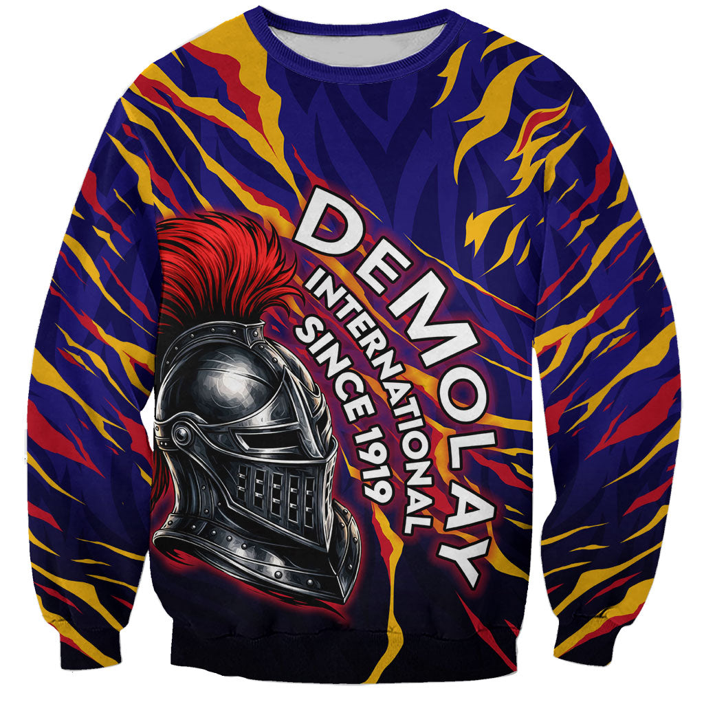 DeMolay 1919 Sweatshirt Knight Faith Unto Death Graphic Art