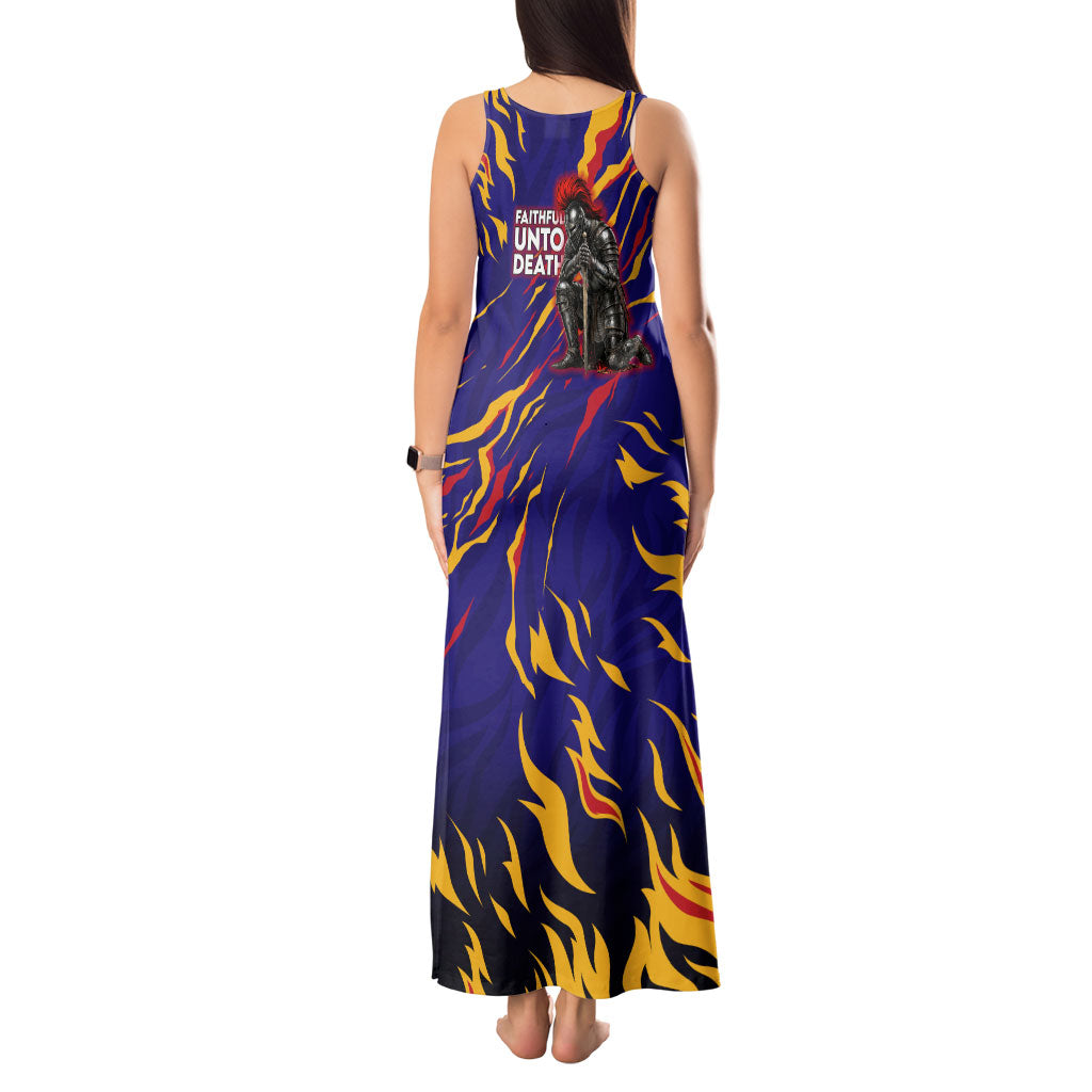 DeMolay 1919 Tank Maxi Dress Knight Faith Unto Death Graphic Art