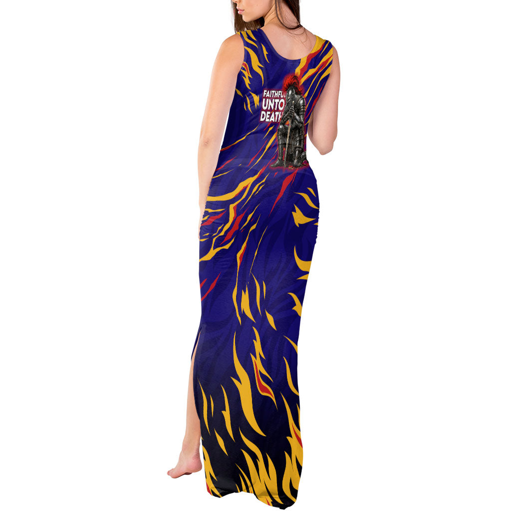 DeMolay 1919 Tank Maxi Dress Knight Faith Unto Death Graphic Art
