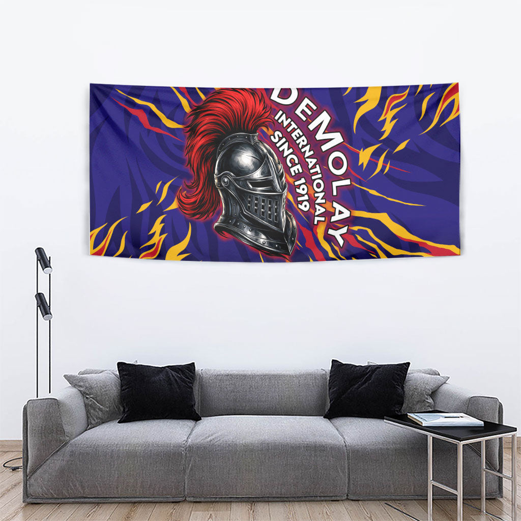 DeMolay 1919 Tapestry Knight Faith Unto Death Graphic Art