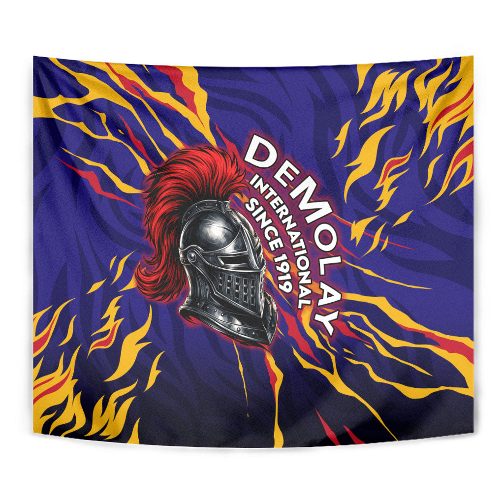 DeMolay 1919 Tapestry Knight Faith Unto Death Graphic Art