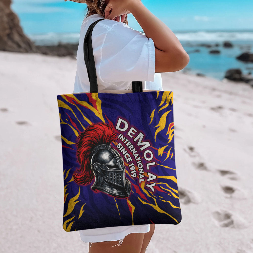 DeMolay 1919 Tote Bag Knight Faith Unto Death Graphic Art