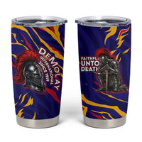 DeMolay 1919 Tumbler Cup Knight Faith Unto Death Graphic Art