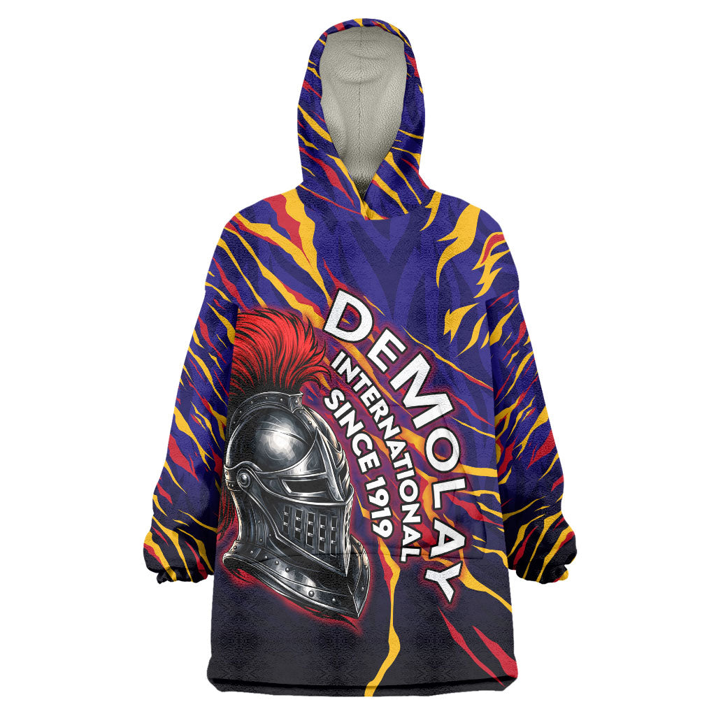 DeMolay 1919 Wearable Blanket Hoodie Knight Faith Unto Death Graphic Art