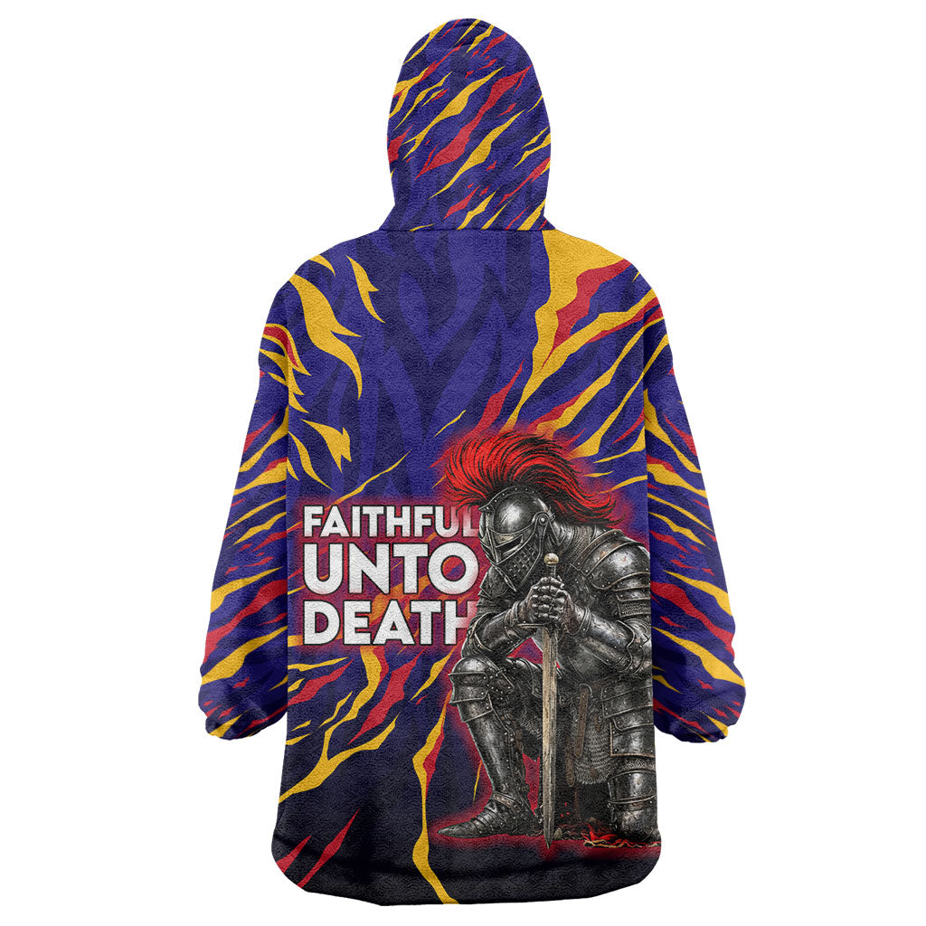 DeMolay 1919 Wearable Blanket Hoodie Knight Faith Unto Death Graphic Art