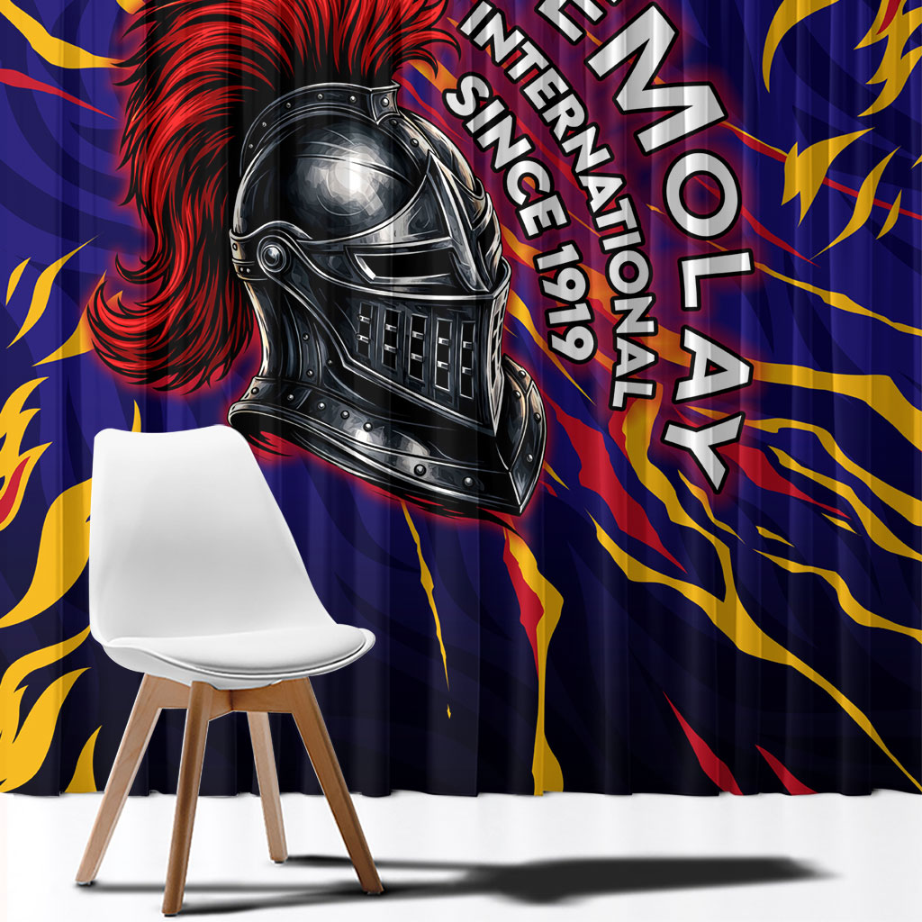 DeMolay 1919 Window Curtain Knight Faith Unto Death Graphic Art