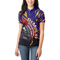 DeMolay 1919 Women Polo Shirt Knight Faith Unto Death Graphic Art
