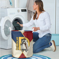 Jacques De Molay Laundry Basket Crusader Knight Retro Virtues Seven Precepts