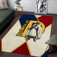 Jacques De Molay Area Rug Crusader Knight Retro Virtues Seven Precepts