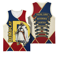 Jacques De Molay Basketball Jersey Crusader Knight Retro Virtues Seven Precepts