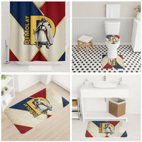 Jacques De Molay Bathroom Set Crusader Knight Retro Virtues Seven Precepts