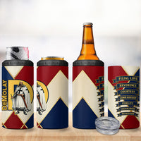 Jacques De Molay 4 in 1 Can Cooler Tumbler Crusader Knight Retro Virtues Seven Precepts