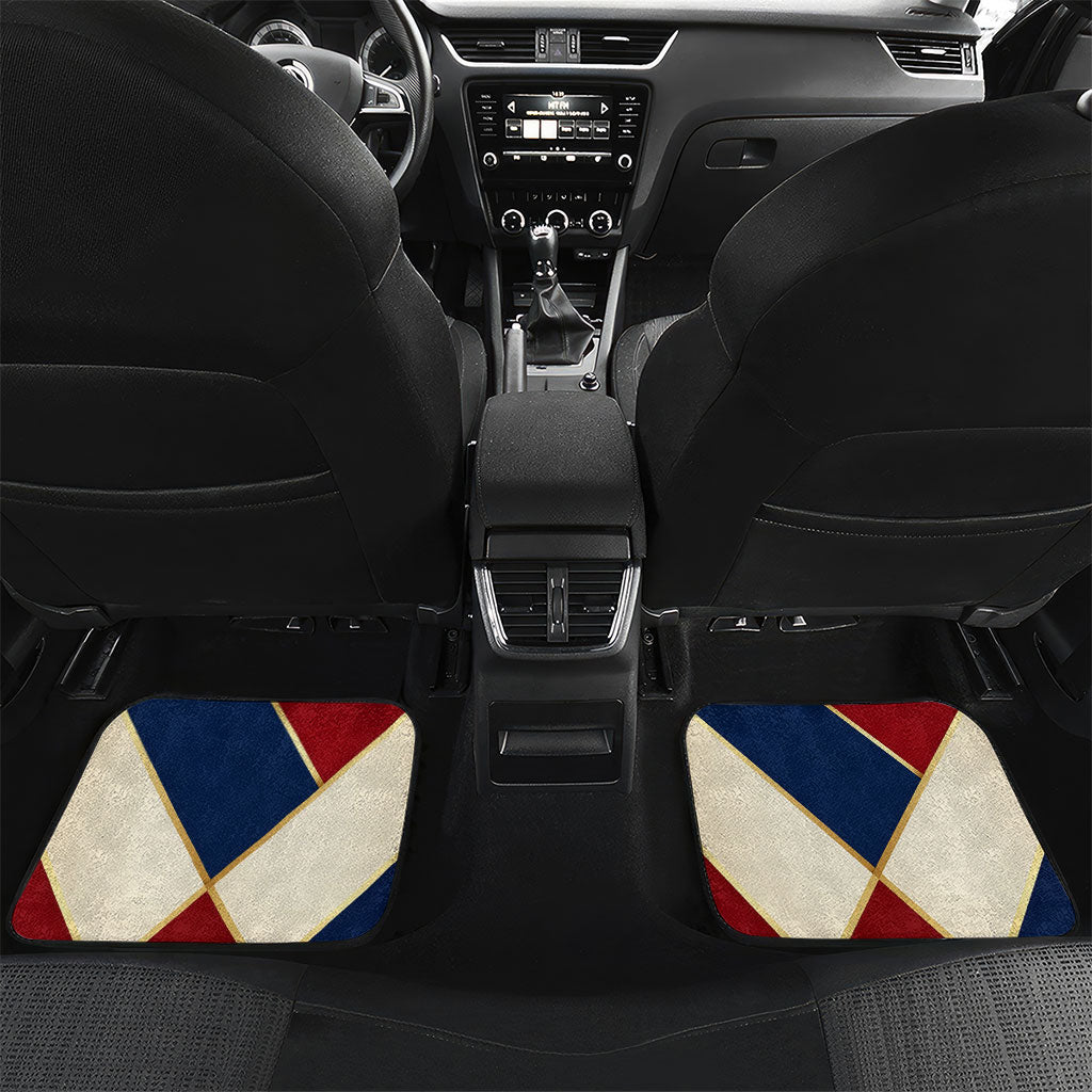 Jacques De Molay Car Mats Crusader Knight Retro Virtues Seven Precepts