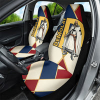 Jacques De Molay Car Seat Cover Crusader Knight Retro Virtues Seven Precepts