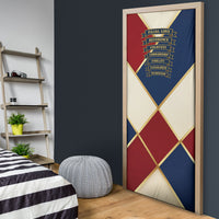 Jacques De Molay Door Cover Crusader Knight Retro Virtues Seven Precepts