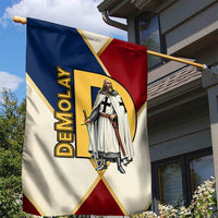 Jacques De Molay Garden Flag Crusader Knight Retro Virtues Seven Precepts