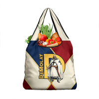 Jacques De Molay Grocery Bag Crusader Knight Retro Virtues Seven Precepts