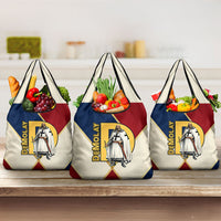 Jacques De Molay Grocery Bag Crusader Knight Retro Virtues Seven Precepts
