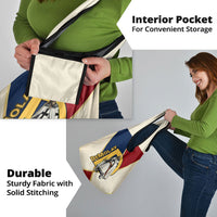 Jacques De Molay Grocery Bag Crusader Knight Retro Virtues Seven Precepts