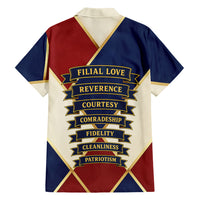 Jacques De Molay Hawaiian Shirt Crusader Knight Retro Virtues Seven Precepts