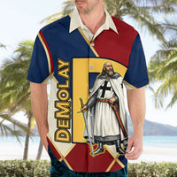 Jacques De Molay Hawaiian Shirt Crusader Knight Retro Virtues Seven Precepts