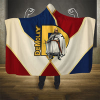 Jacques De Molay Hooded Blanket Crusader Knight Retro Virtues Seven Precepts