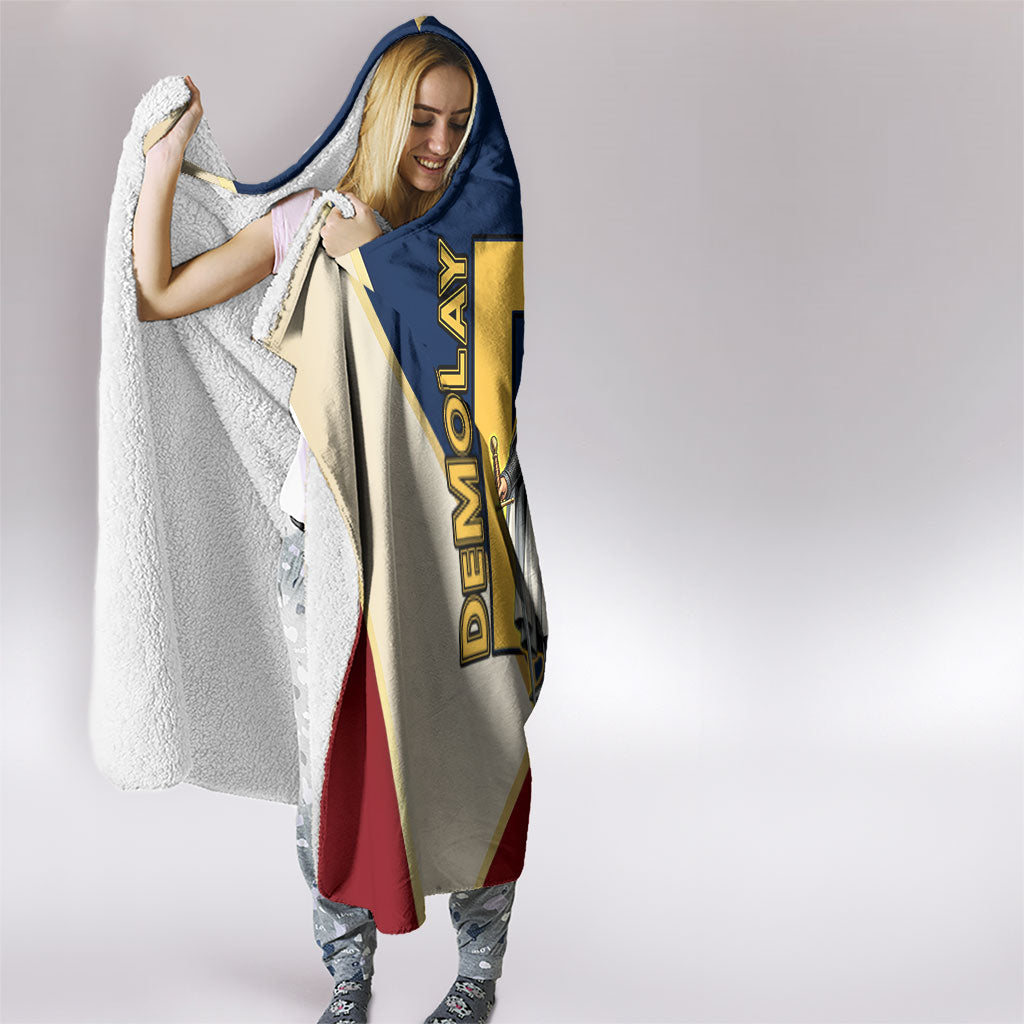Jacques De Molay Hooded Blanket Crusader Knight Retro Virtues Seven Precepts