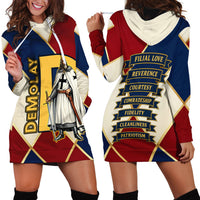 Jacques De Molay Hoodie Dress Crusader Knight Retro Virtues Seven Precepts