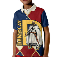 Jacques De Molay Kid Polo Shirt Crusader Knight Retro Virtues Seven Precepts