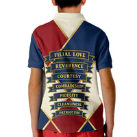Jacques De Molay Kid Polo Shirt Crusader Knight Retro Virtues Seven Precepts