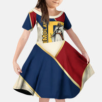 Jacques De Molay Kid Short Sleeve Dress Crusader Knight Retro Virtues Seven Precepts