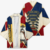 Jacques De Molay Kimono Crusader Knight Retro Virtues Seven Precepts