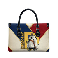 Jacques De Molay Leather Bag Crusader Knight Retro Virtues Seven Precepts
