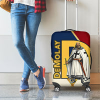 Jacques De Molay Luggage Cover Crusader Knight Retro Virtues Seven Precepts