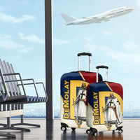 Jacques De Molay Luggage Cover Crusader Knight Retro Virtues Seven Precepts
