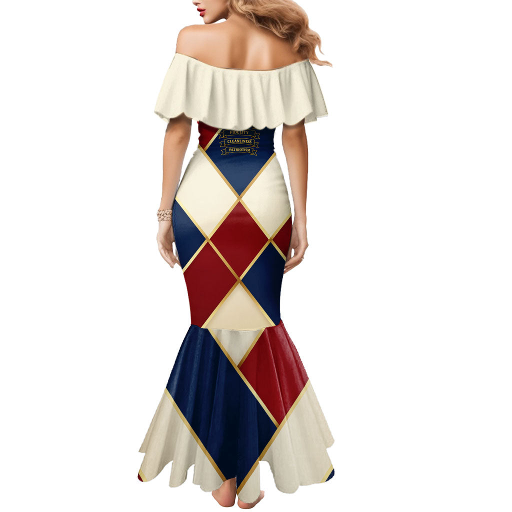Jacques De Molay Mermaid Dress Crusader Knight Retro Virtues Seven Precepts