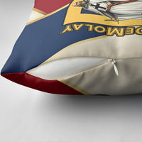 Jacques De Molay Pillow Cover Crusader Knight Retro Virtues Seven Precepts