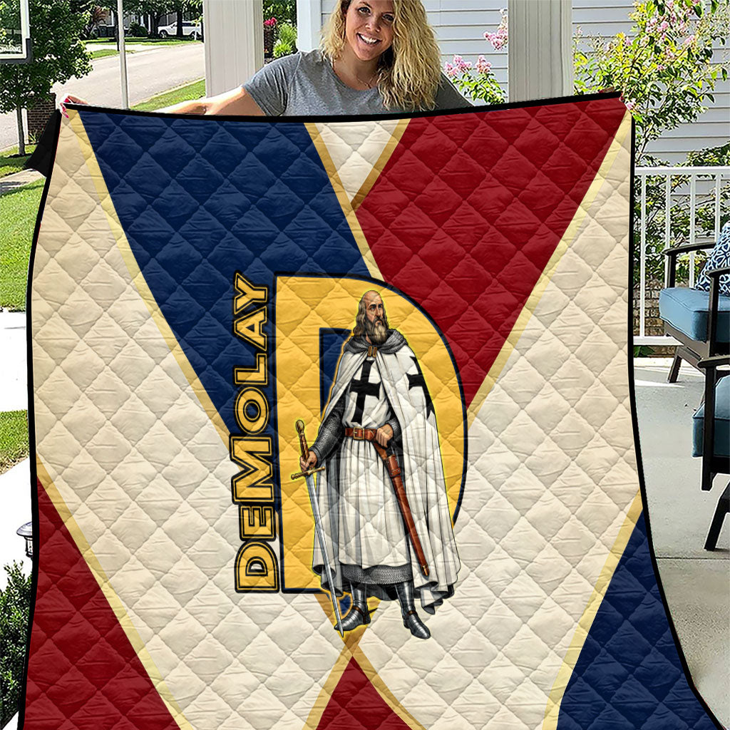 Jacques De Molay Quilt Crusader Knight Retro Virtues Seven Precepts