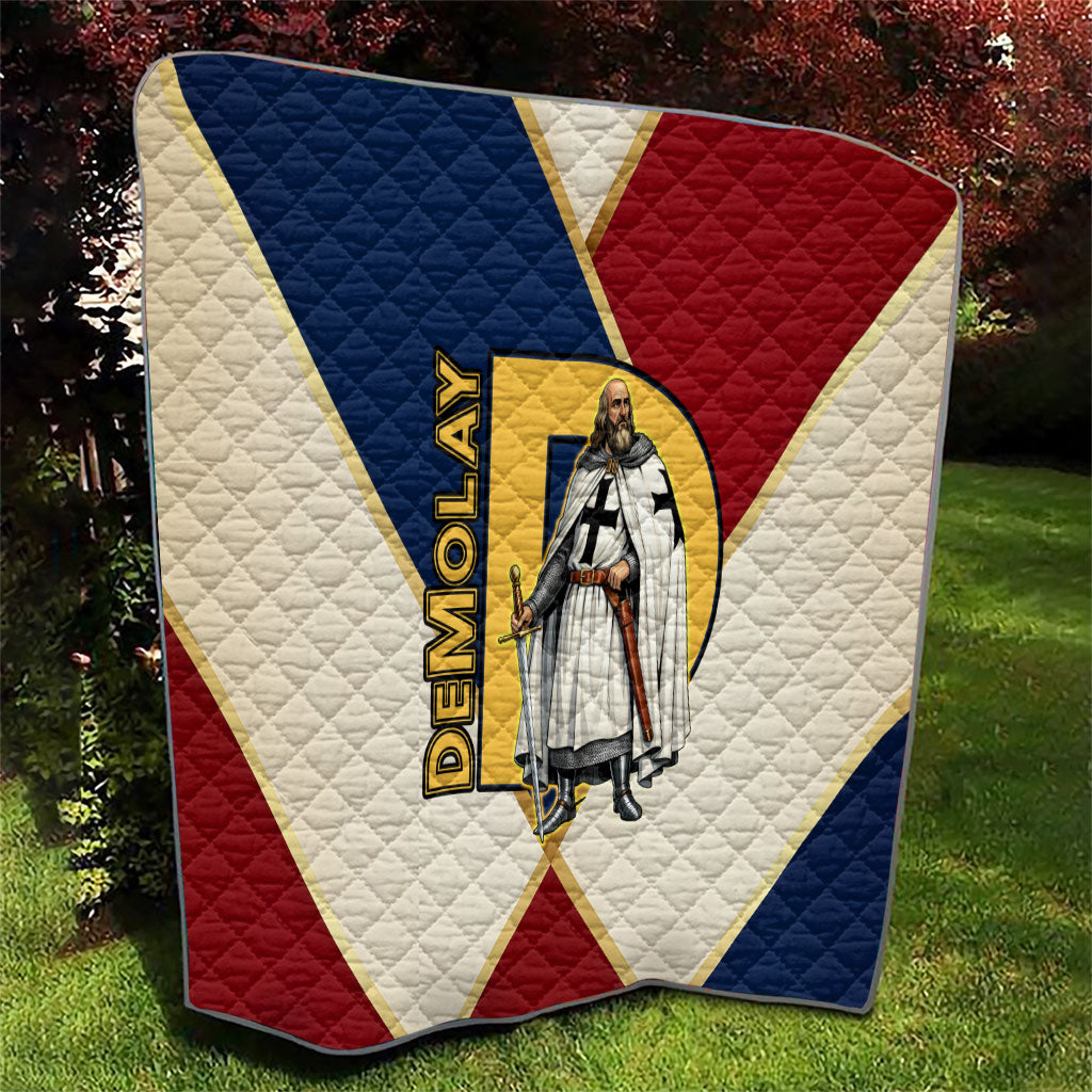 Jacques De Molay Quilt Crusader Knight Retro Virtues Seven Precepts