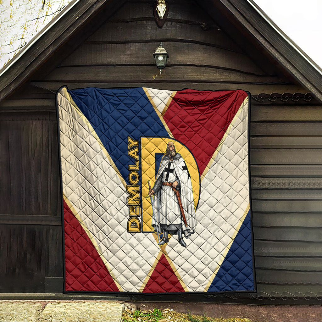 Jacques De Molay Quilt Crusader Knight Retro Virtues Seven Precepts