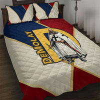 Jacques De Molay Quilt Bed Set Crusader Knight Retro Virtues Seven Precepts