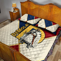 Jacques De Molay Quilt Bed Set Crusader Knight Retro Virtues Seven Precepts