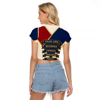 Jacques De Molay Raglan Cropped T Shirt Crusader Knight Retro Virtues Seven Precepts