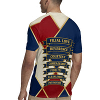 Jacques De Molay Rugby Jersey Crusader Knight Retro Virtues Seven Precepts