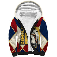 Jacques De Molay Sherpa Hoodie Crusader Knight Retro Virtues Seven Precepts