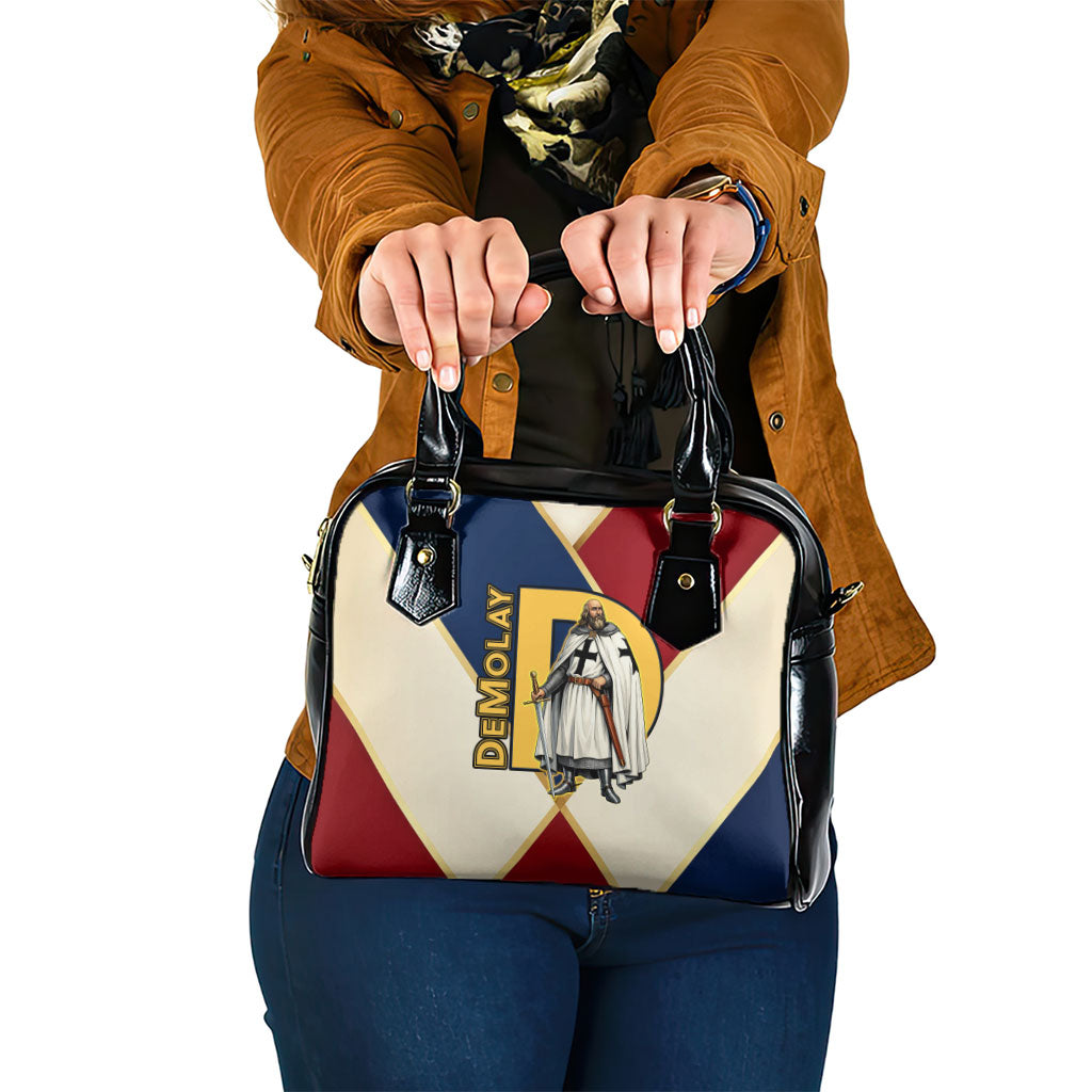 Jacques De Molay Shoulder Handbag Crusader Knight Retro Virtues Seven Precepts