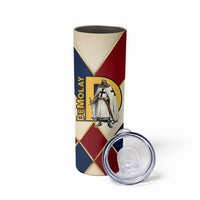 Jacques De Molay Skinny Tumbler Crusader Knight Retro Virtues Seven Precepts